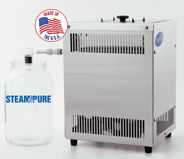 SteamPure Countertop Water Distiller With Glass Jar